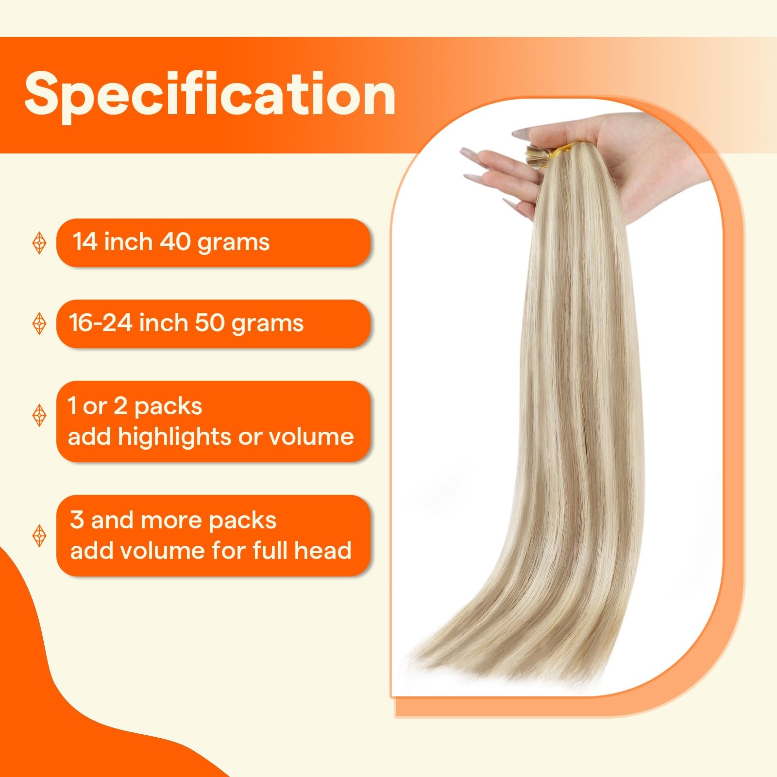U Tip Hair Extensions Blonde Highlighted Ktip Human Hair Extensions 16 Inch P…