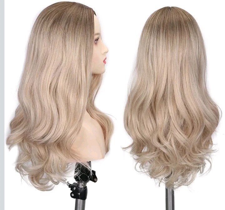 Lady Miranda Blonde Wigs for White Women Brown to Ash Blonde Natural Looking