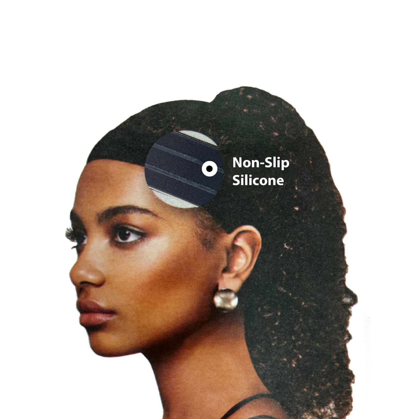 Ana Beuty Silicone Non-Slip Elastic Wig Band with Adjustable Closures-2pcs