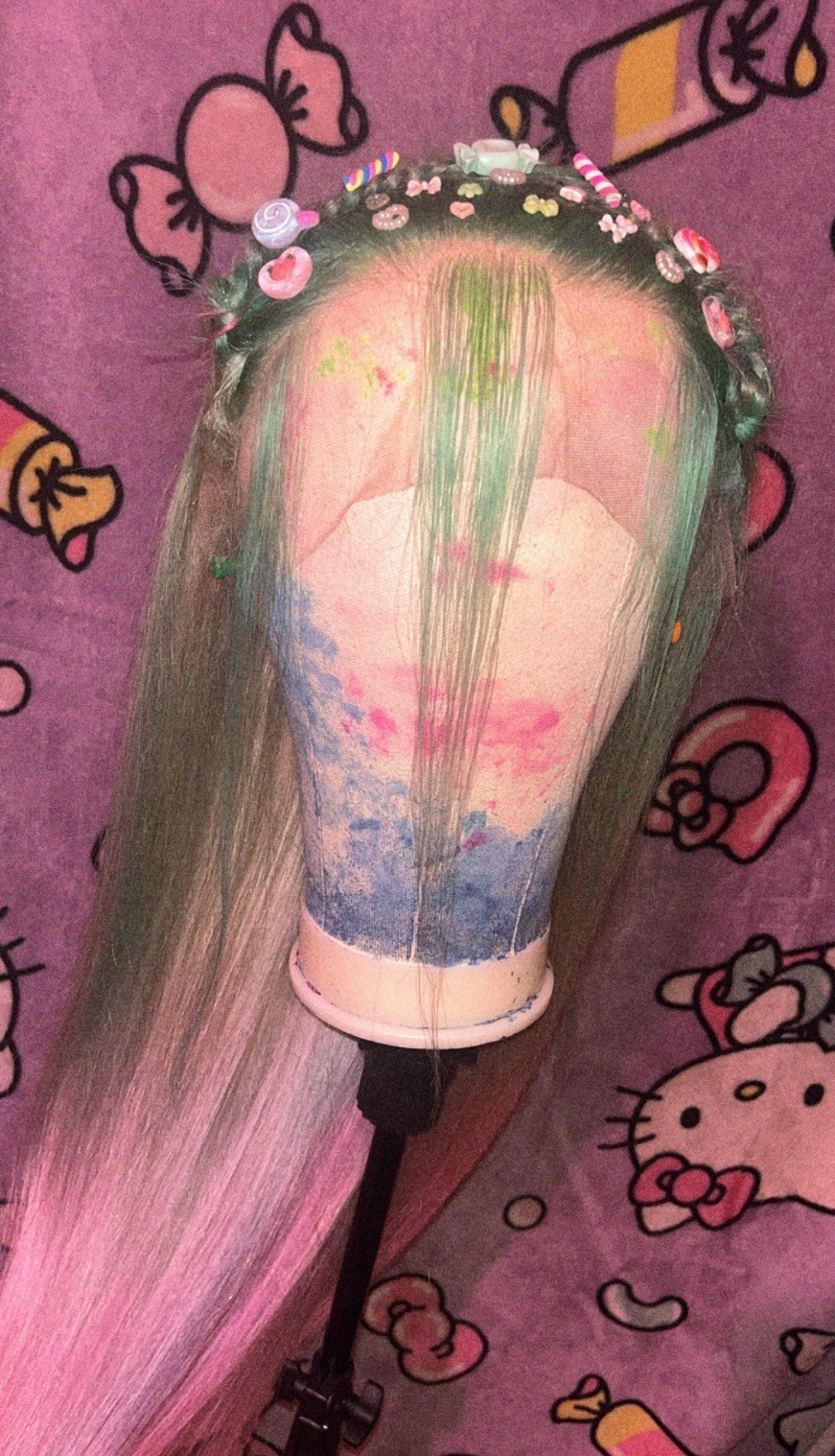 Sweet Mint Pink Ombré Lace Front 28 inch