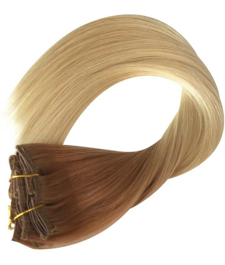 New 22″ Long Blonde 7 Pieces Clip In Hair Extensions Hair Extension