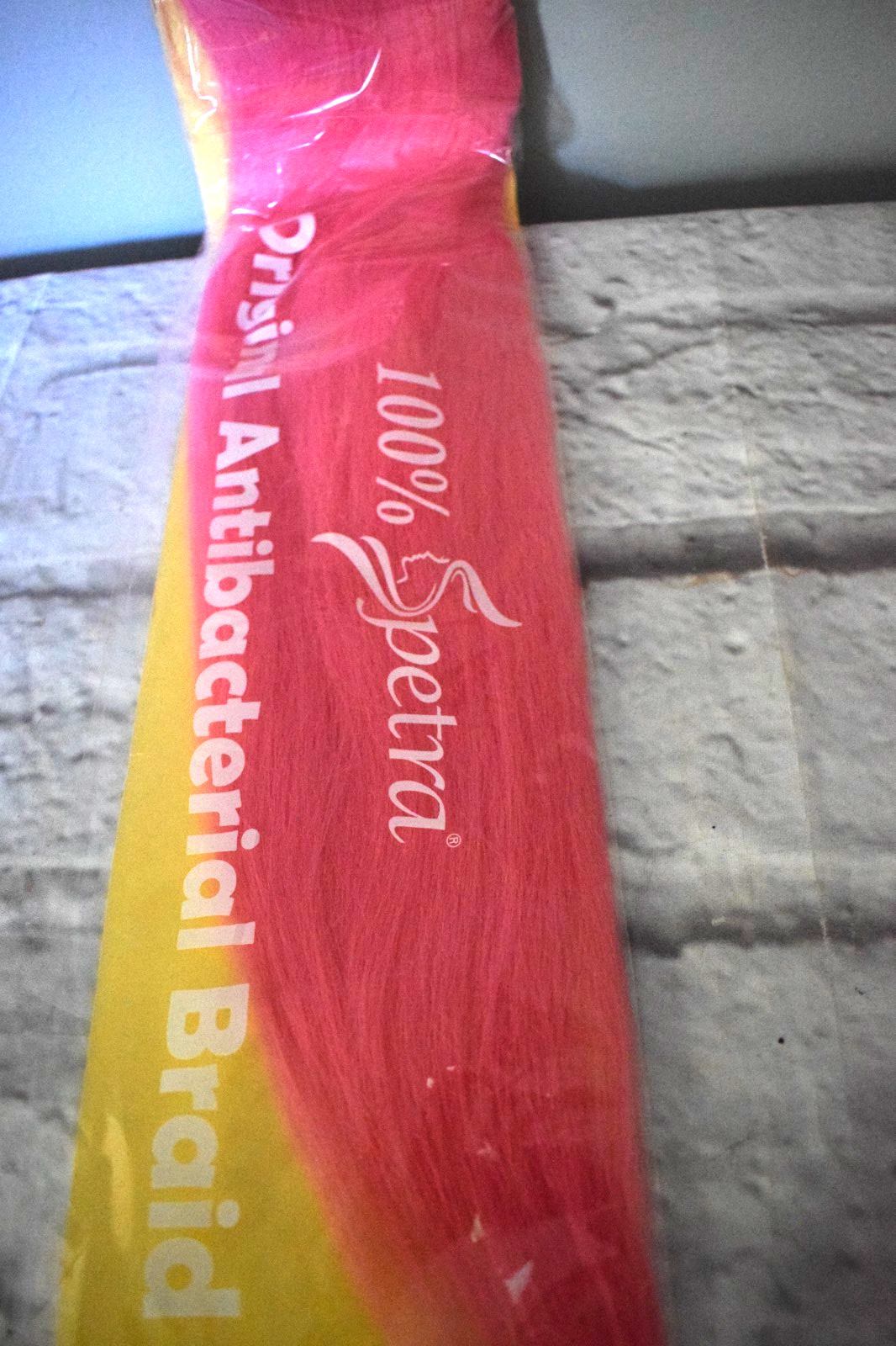 Spetra Pink Braiding Hair Pre stretched Anti-bacterial Fiber Tangle Free Unopene