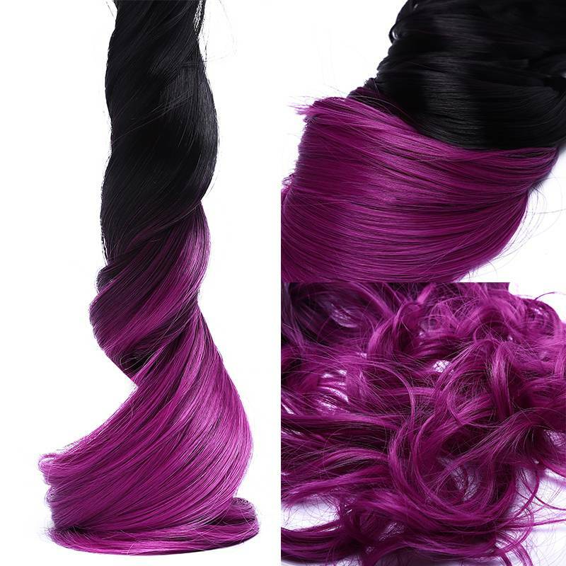 Real Long Curly Clip In One Piece 100% As Human Hair Extension Thick Wavy Remy X