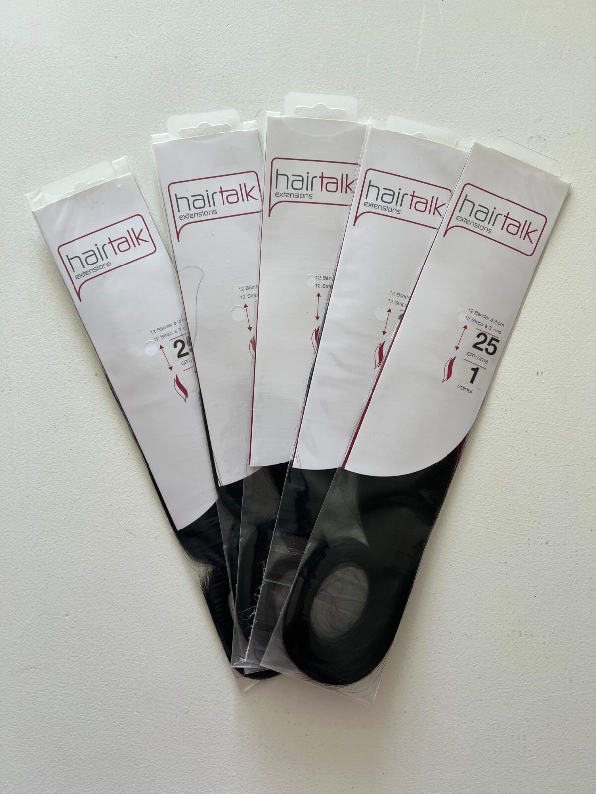 HairTalk tape Hair Extensions Hotheads Human Hair FREE POSTAGE-pack of 12 pcs
