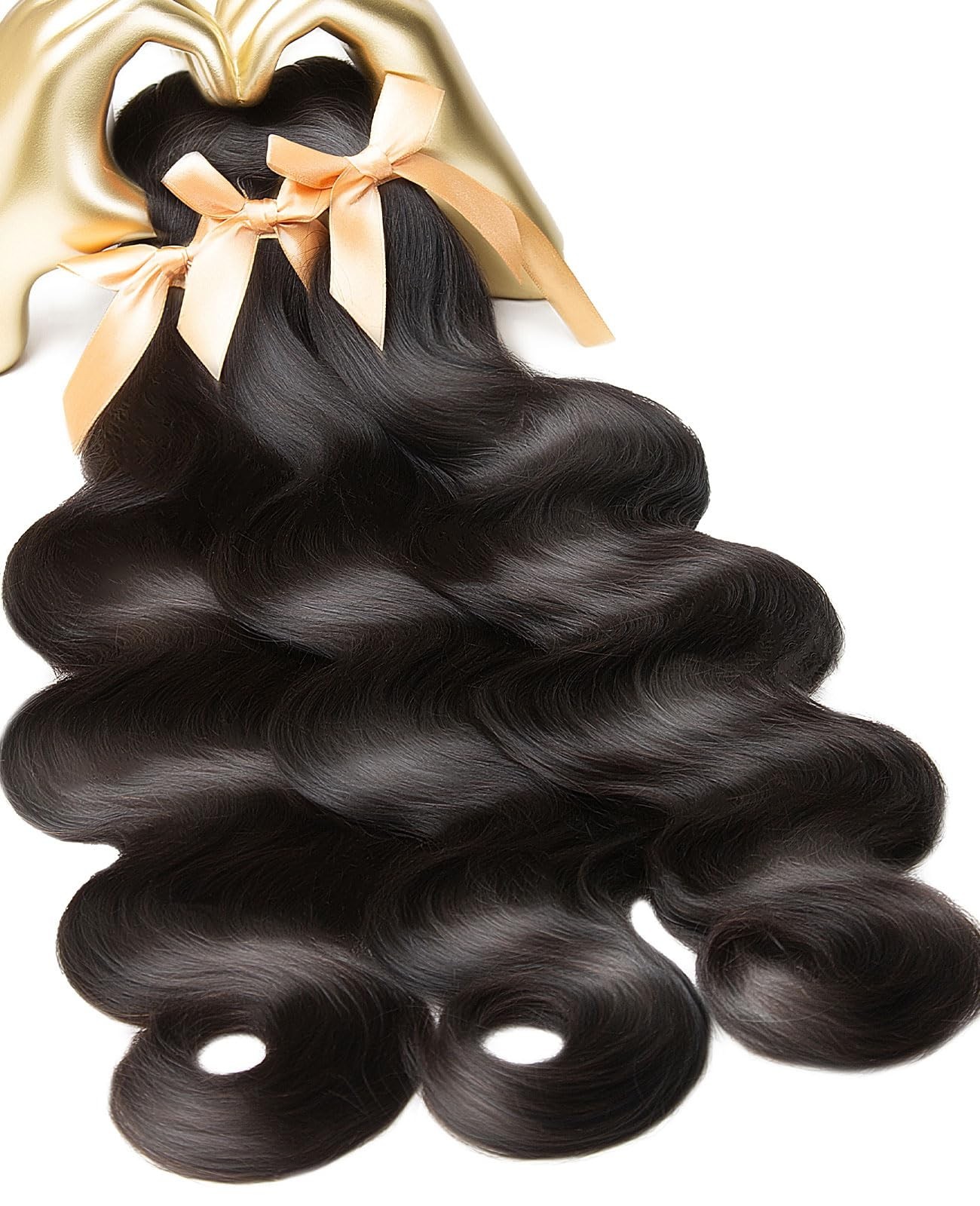 100% Raw Indian Body Wave Hair Bundles – Full, Thick, No Tangle, Silky Soft, 3 P