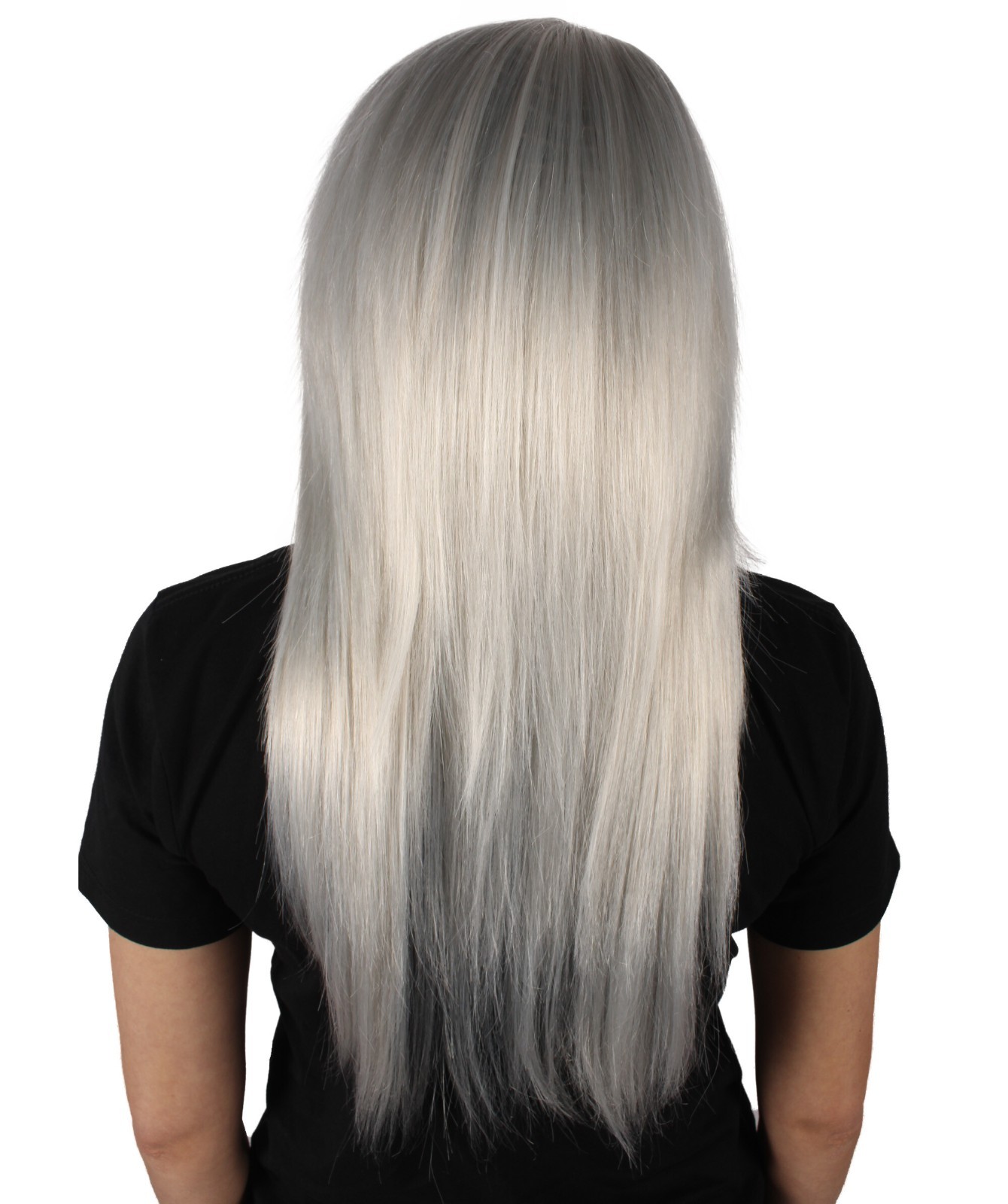 HPO Adult Women’s Grey Straight Wig, Cosplay Wig Standard cap HW-7566