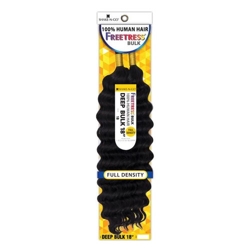 Freetress 100% Human hair Deep bulk 18″