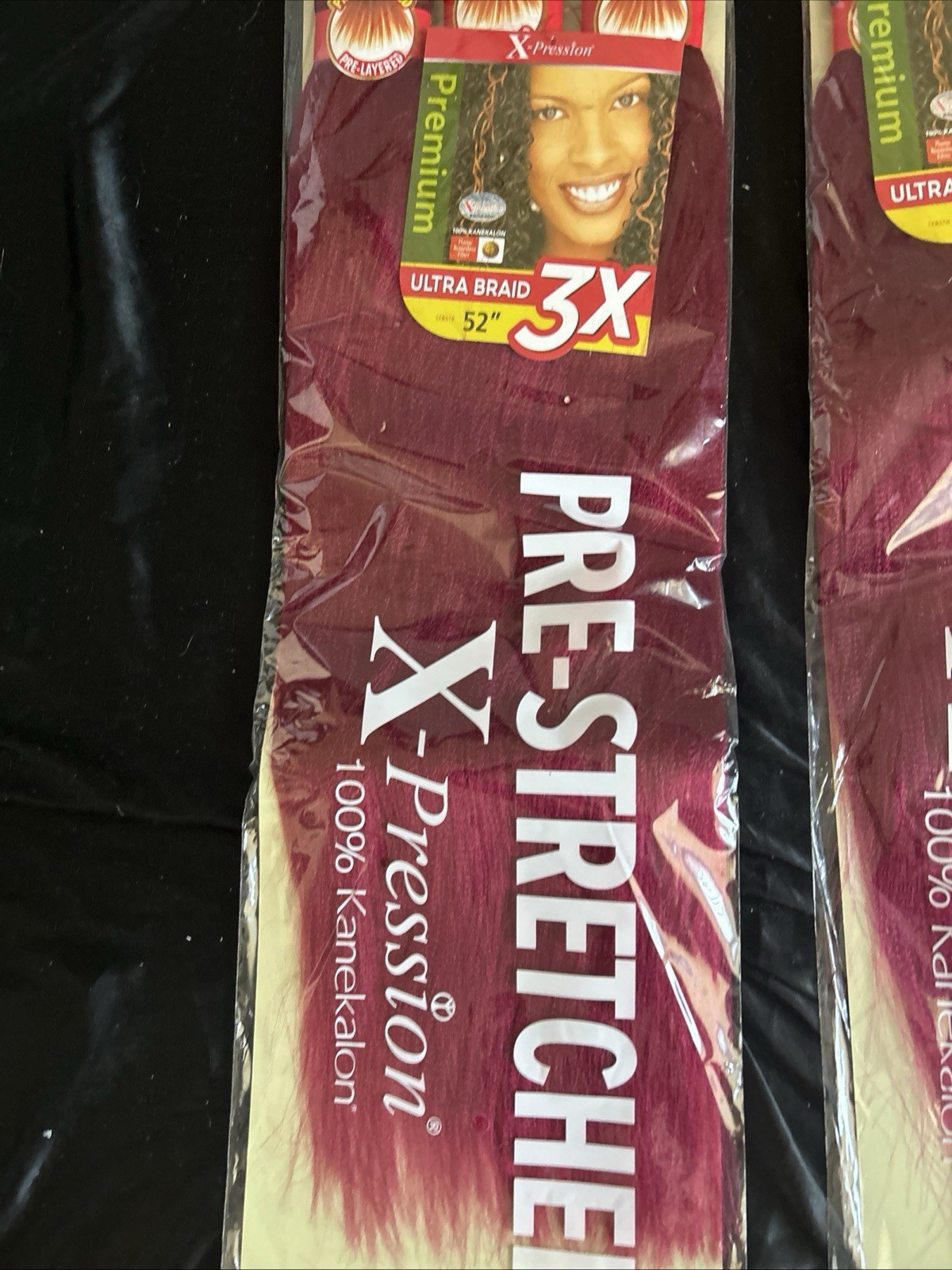 Outre 3x Xpression Pre-Stretched Braid 52in Burgundy
