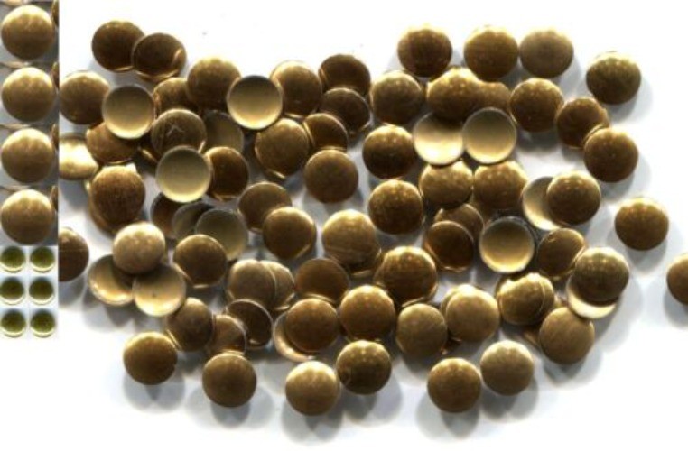ROUND Smooth Nailheads 3mm Hot Fix GOLD color 2 Gross 288 Pieces