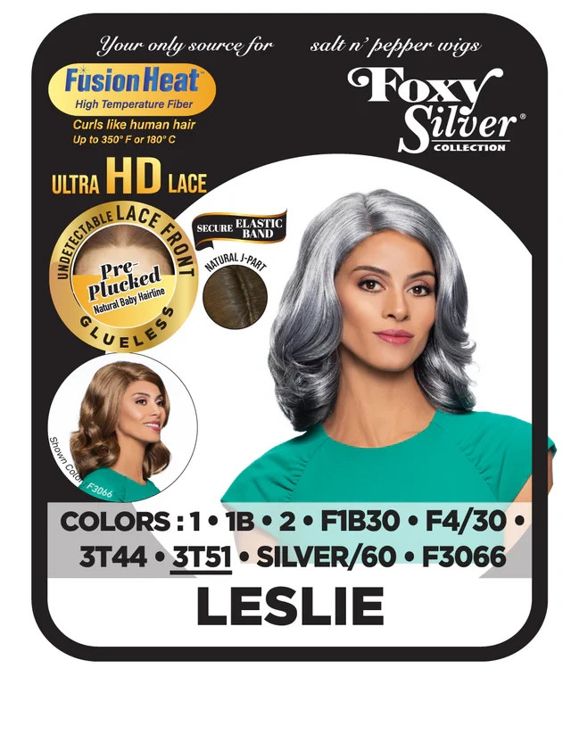 Foxy Silver LESLIE HD LACE FRONT Wig, Stylish and Natural-Looking Synthetic Wig