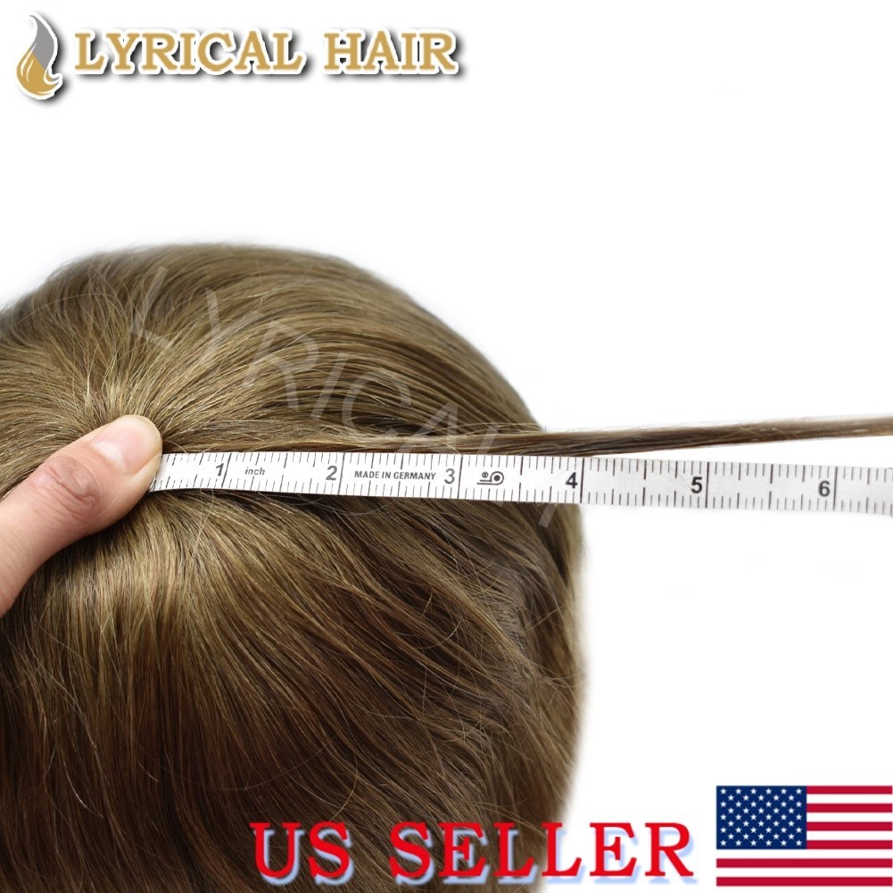 Mens Toupee Full Swiss Lace Hairpiece Bleached All Color Hair Replacement System