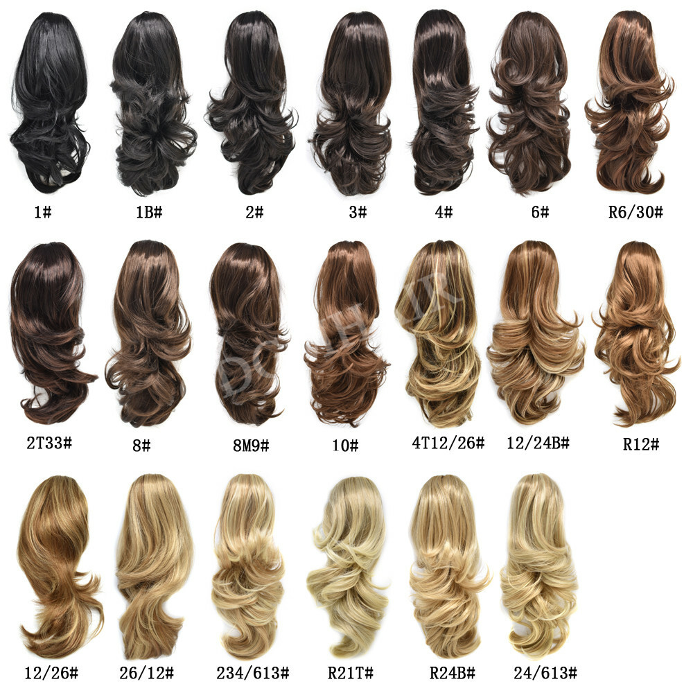 US Thick Long Ponytail Natural Jaw Clip In Hair Extension Curly Wavy Pony Tail