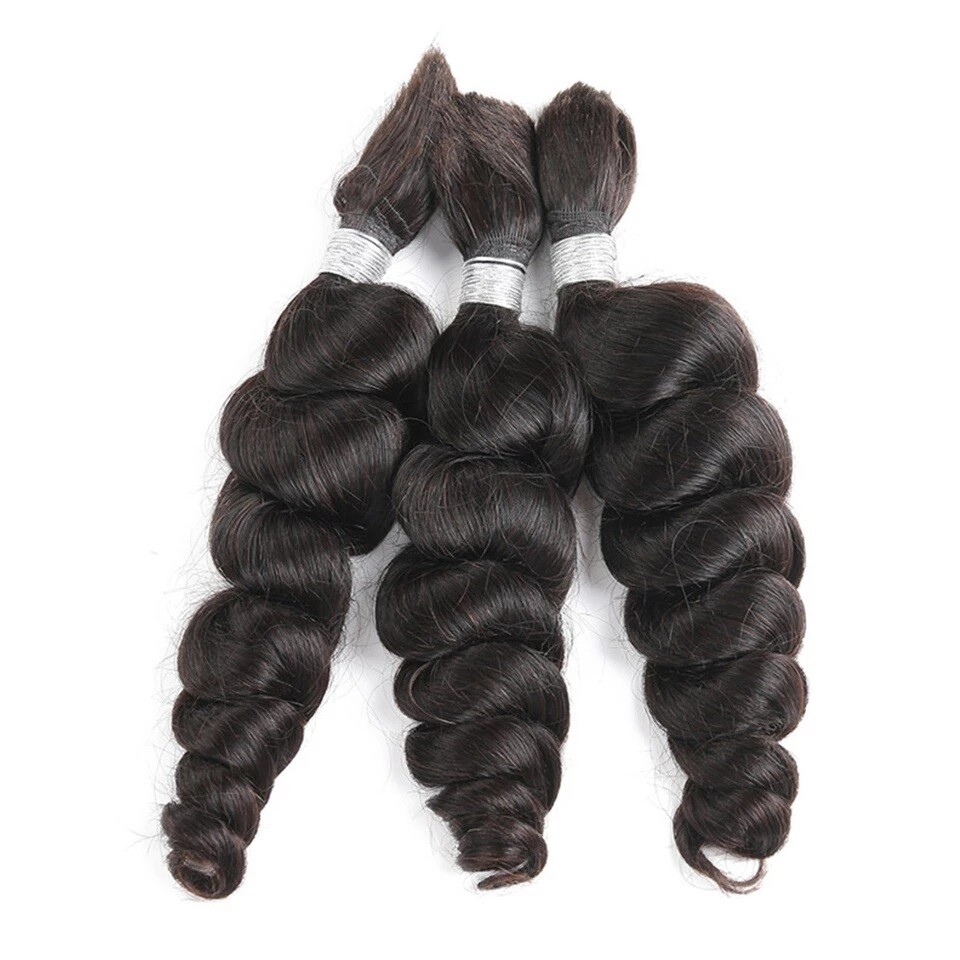 Brazilian Human Hair Bulk Loose Wave Braiding Bundle Hair Extenion 1Pcs/Order