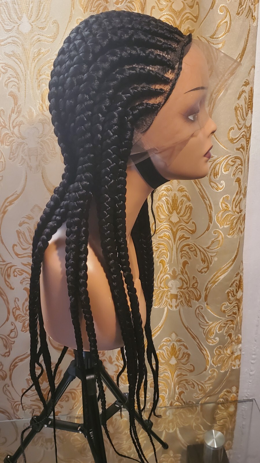 Braided Cornrow Wig. made On A Full Frontal Wig With Baby Hair