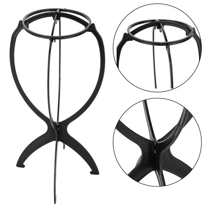 Portable Wig Stand Holder-Display Support Folding Air Dry Wig Bracket-Salon Use
