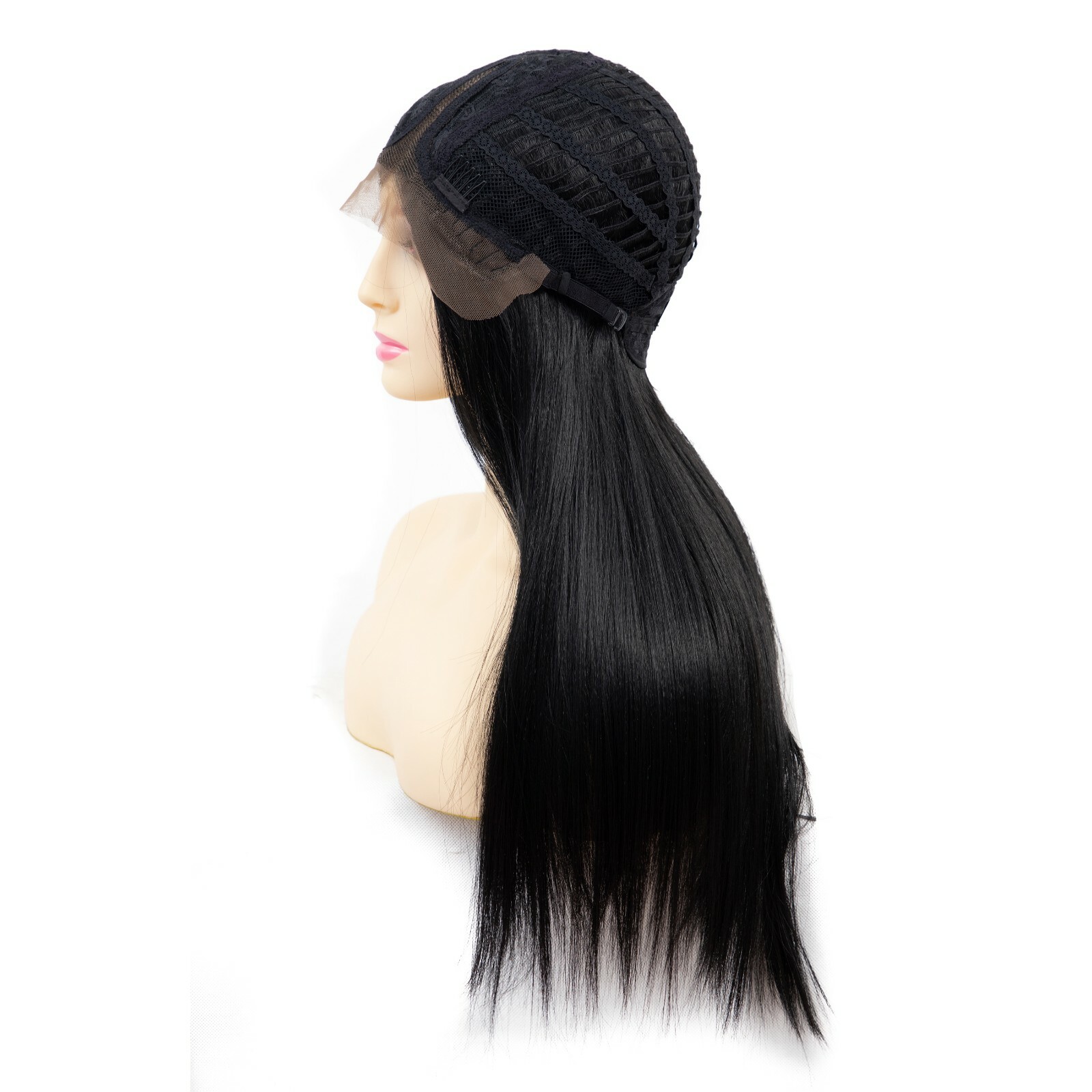 Onedor 24″ Kanekalon Hair 130% Density Straight Lace Front Side Part Long wig