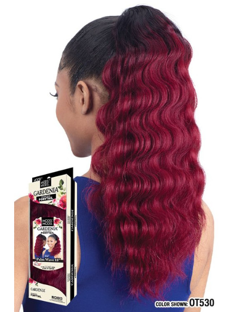 MODEL MODEL GARDENIA DRAWSTRING PONYTAIL. Style# PALMWAVE 18″ COLOR # OT530