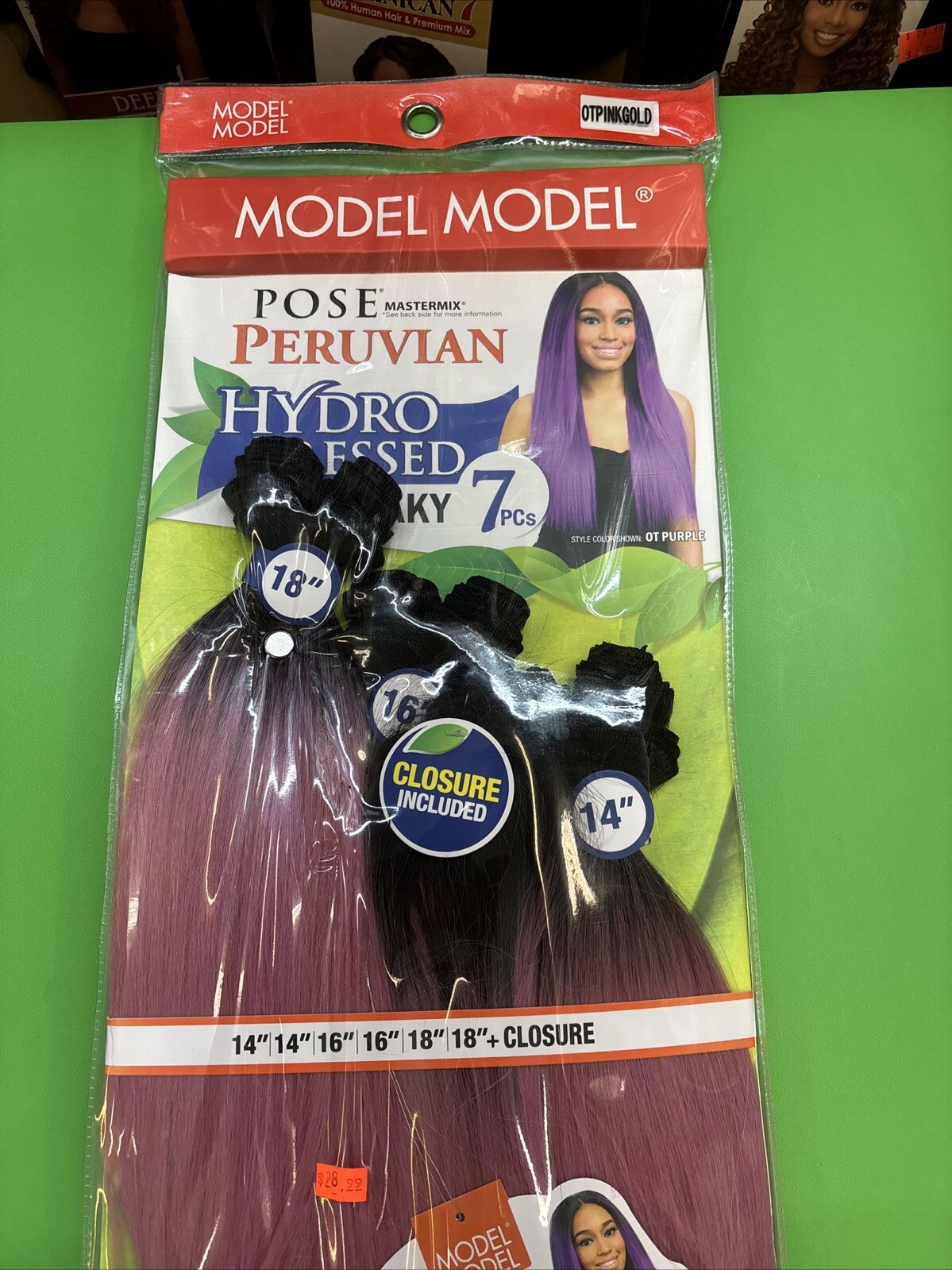 Model Model POSE Mastermix Peruvian Hydro Pressed Yaky PC 14”16”18” OTPINKGOLD