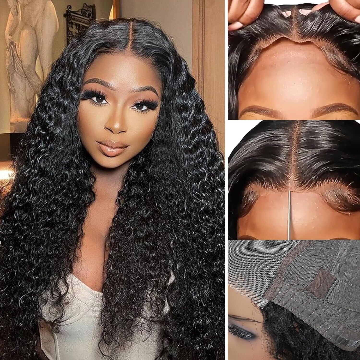 5*5 Lace Jerry Curl wig Wear and Go Glueless unprocessed virgin 100 Human Hair