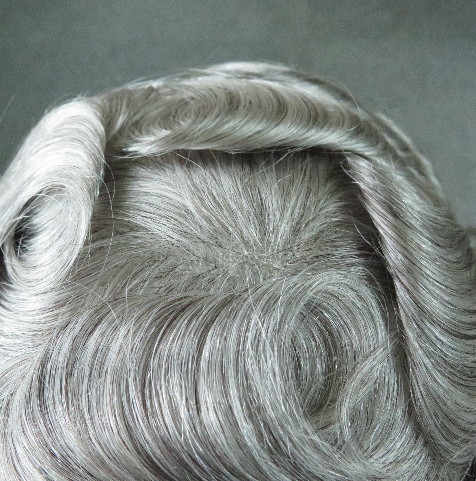 Toupee For Mens French Lace Human Hair Replecement System 30mm Wave Indian Hair