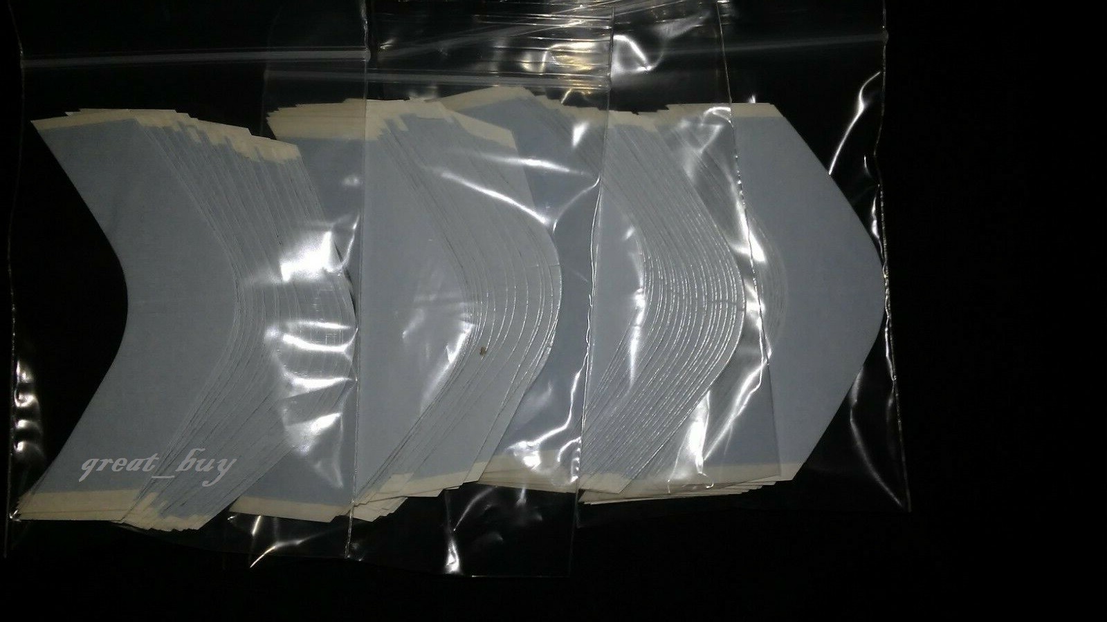VAPON TOPSTICK Blue “B Curve”Tape_100 Strips_Clear,Double-sided_Hair Piece Tape