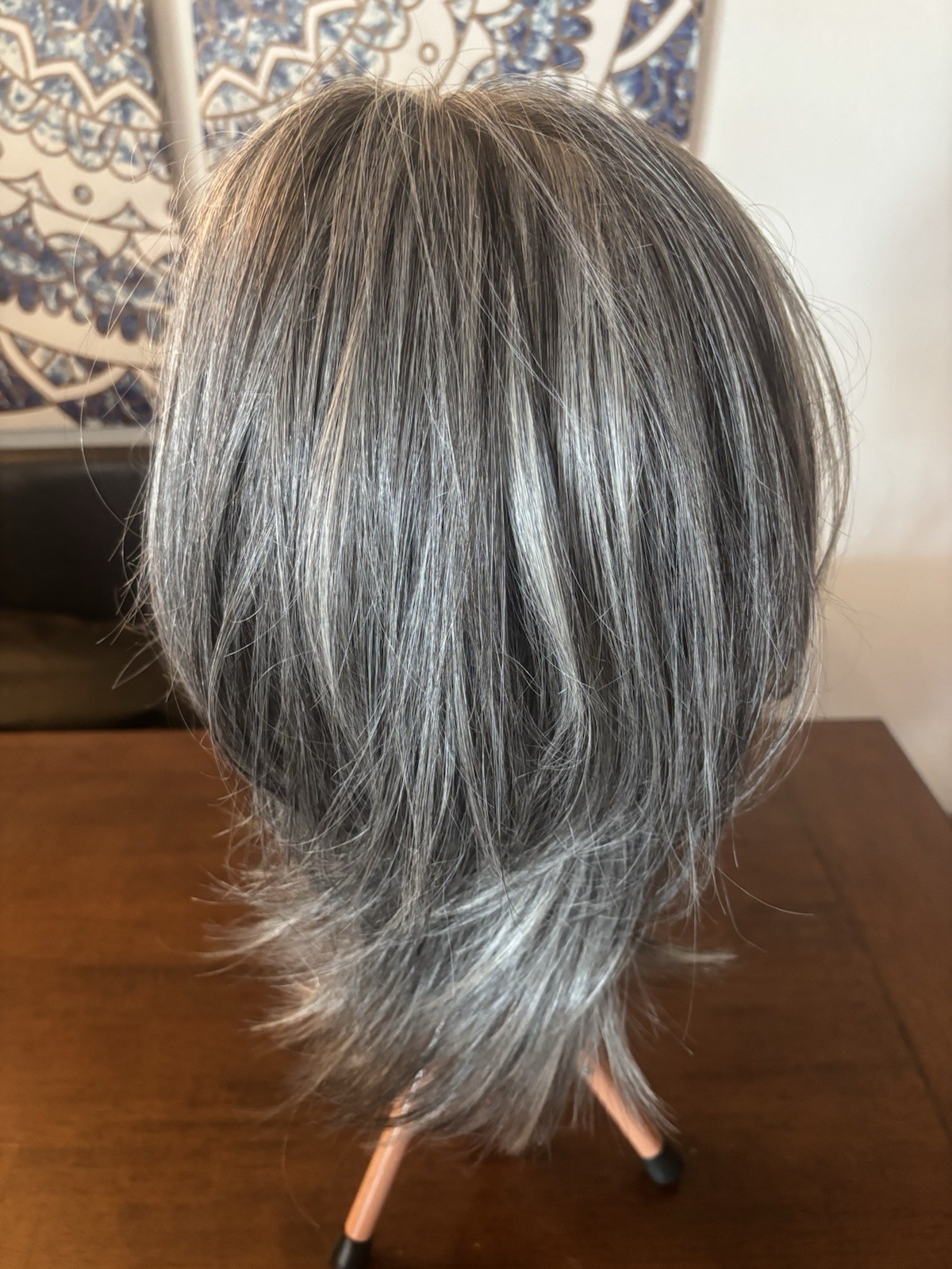 Luxury Chic Lifestyle Synthetic Wig Free Part Salt and Pepper Band Wig for Women