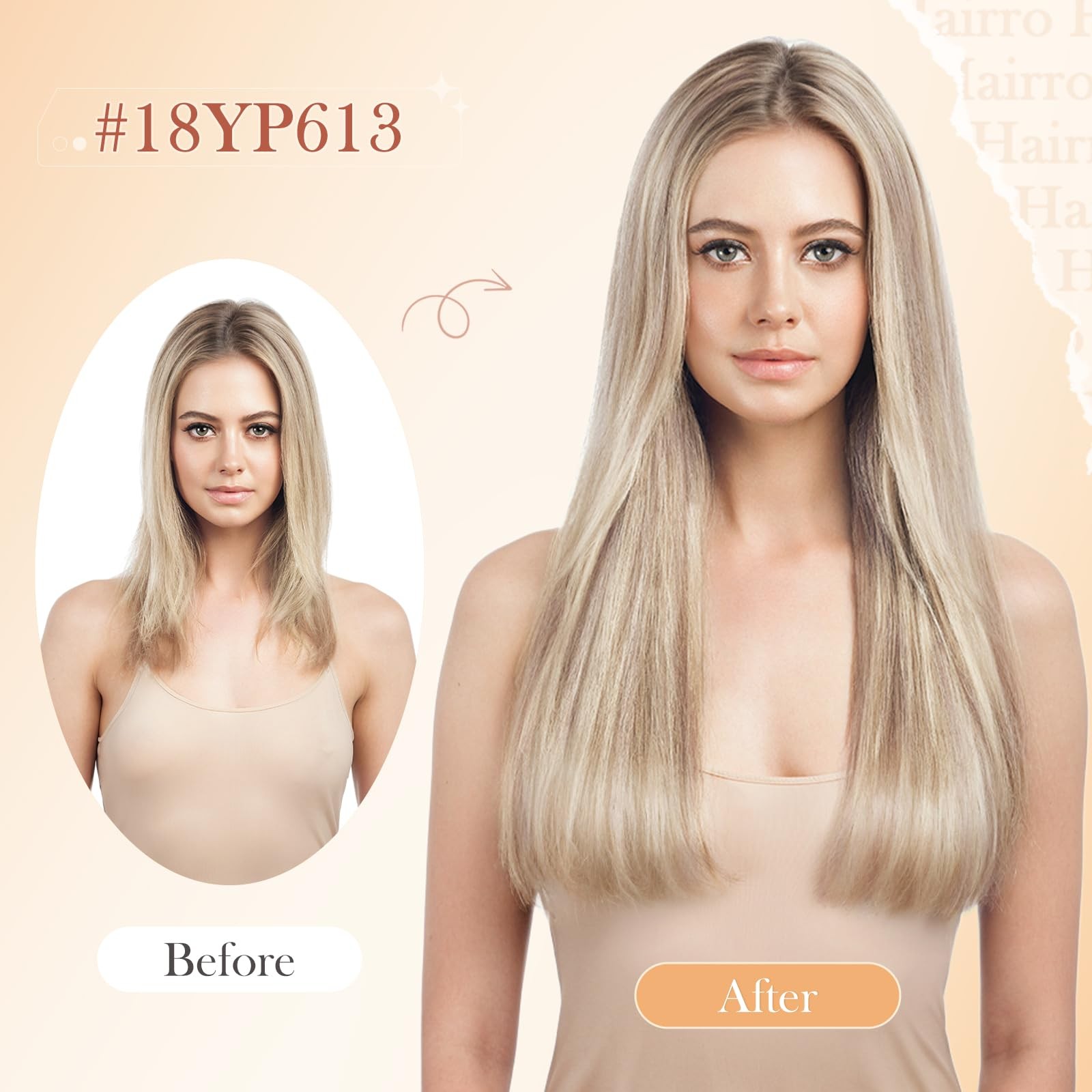 Hairro U Tip Human Hair Extensions Micro Ring Keratin Glue Hot Fusion Remy Hair