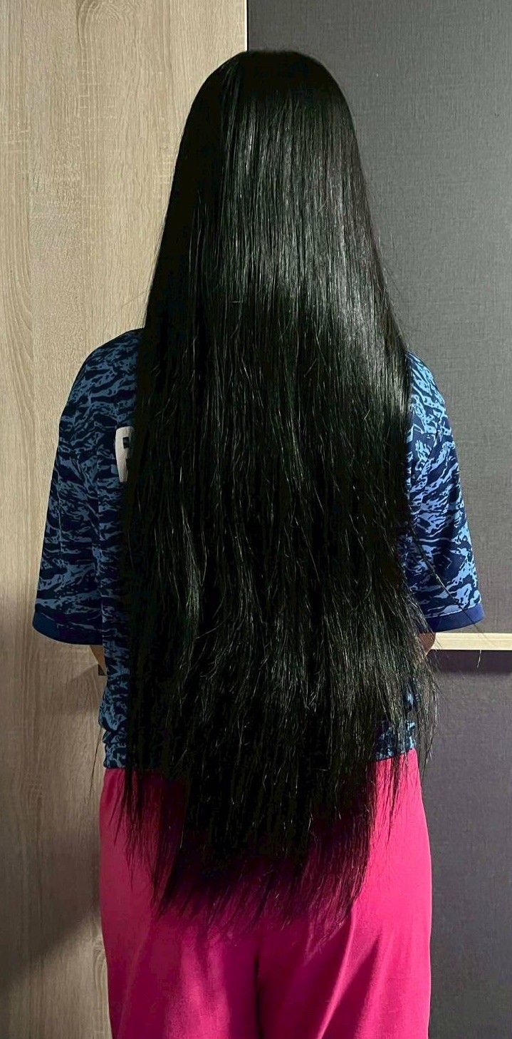 1586 Natural Human Hair Ponytail Straight Real Hair 24 Inch 130 g