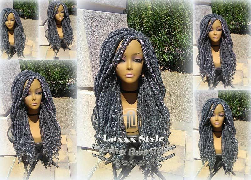 Big Large Platinum Metallic Chrome Hair Gypsy Bohemian Boho Goddess Faux Dread