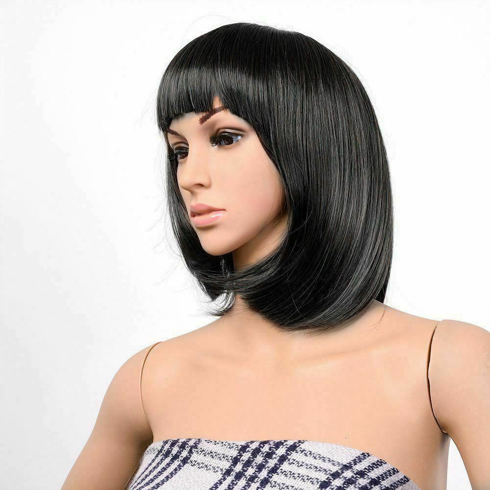 Lady Girl Bob Wig Women’s Short Straight Bangs Full Hair Wigs Cosplay Party