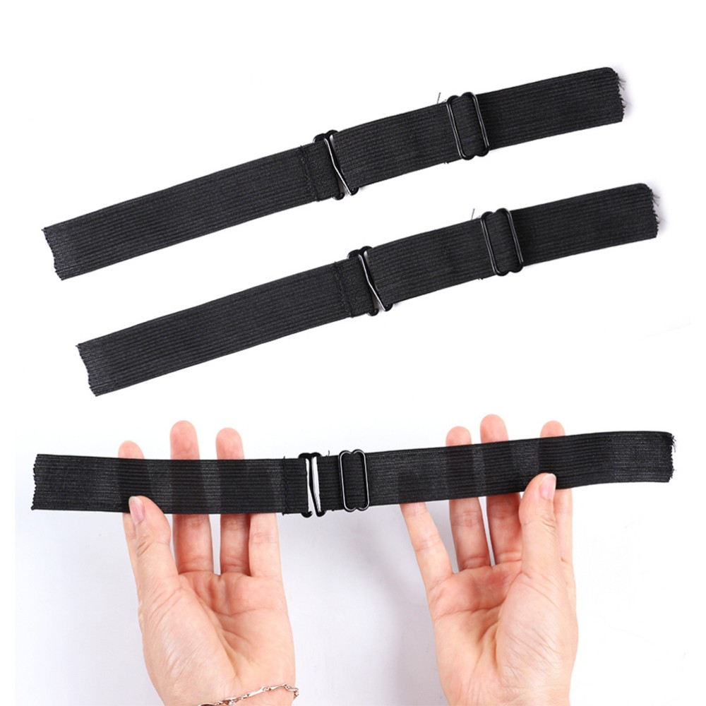 4Pcs Black Wig Elastic Bands Breathable Wig Rim Bands Hair Extension Supplies