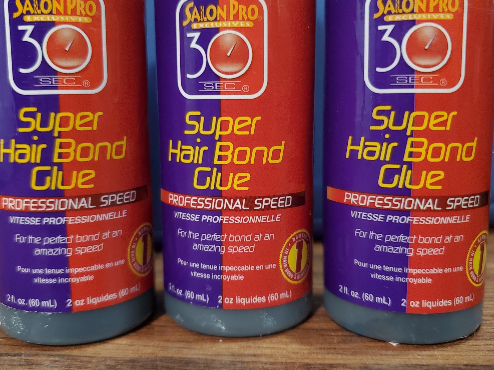 Lot of 3 Super Hair Bond Glue Professional Speed 6 OZ TOTAL