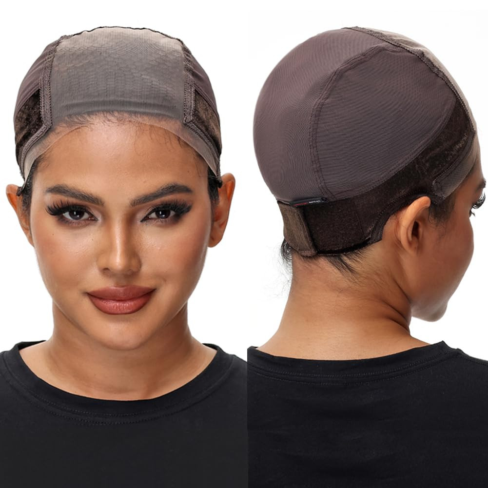 PORSMEER Wig Cap with Grip Band for Keeping Wigs in Place, More Full Cap 4X5 Inc