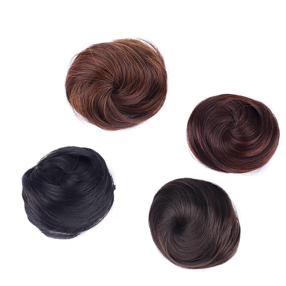 Labriciyon 1Pc Dark Brown Claw Clip Messy Bun Hair Piece 5.5 Inch,