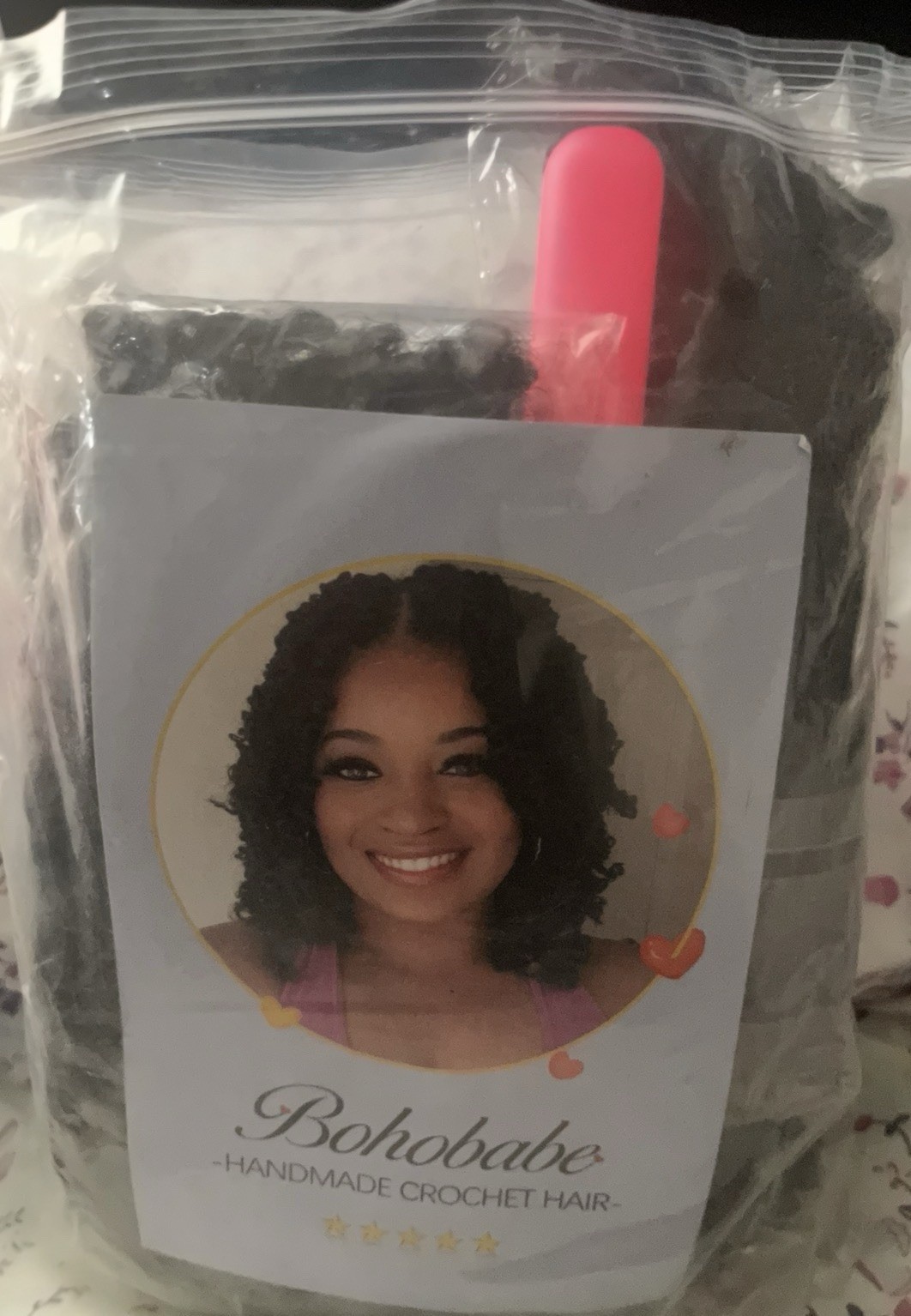 Bohobabe Handmade Pre-twisted Passion Twist Crochet Hair Extensions 8pk Black