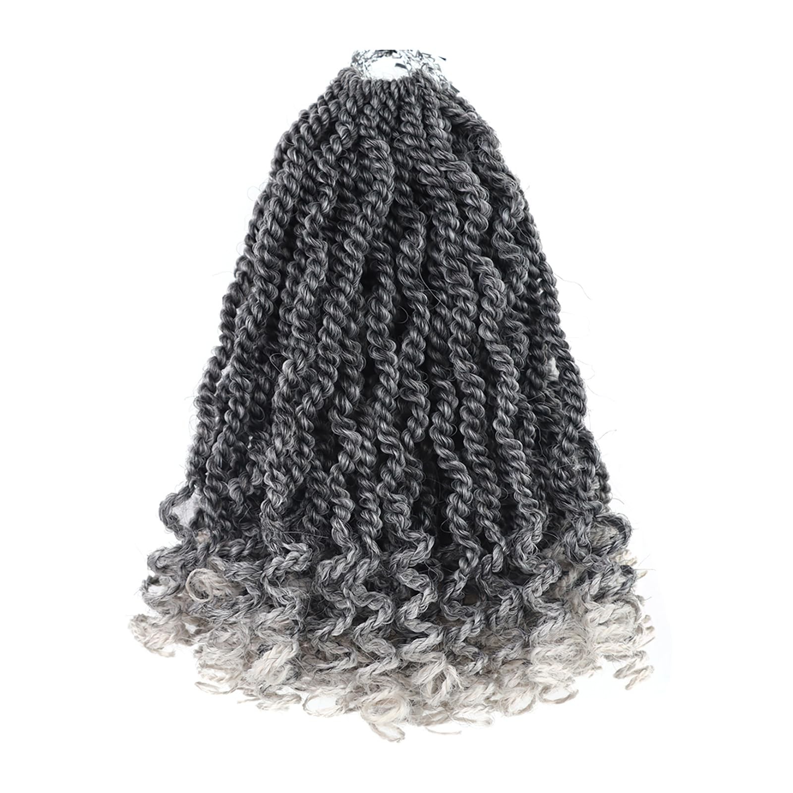 Grey Crchet Hair for Black Women Pre Looped Senggalese Twist Crochet Hair 6 Inch