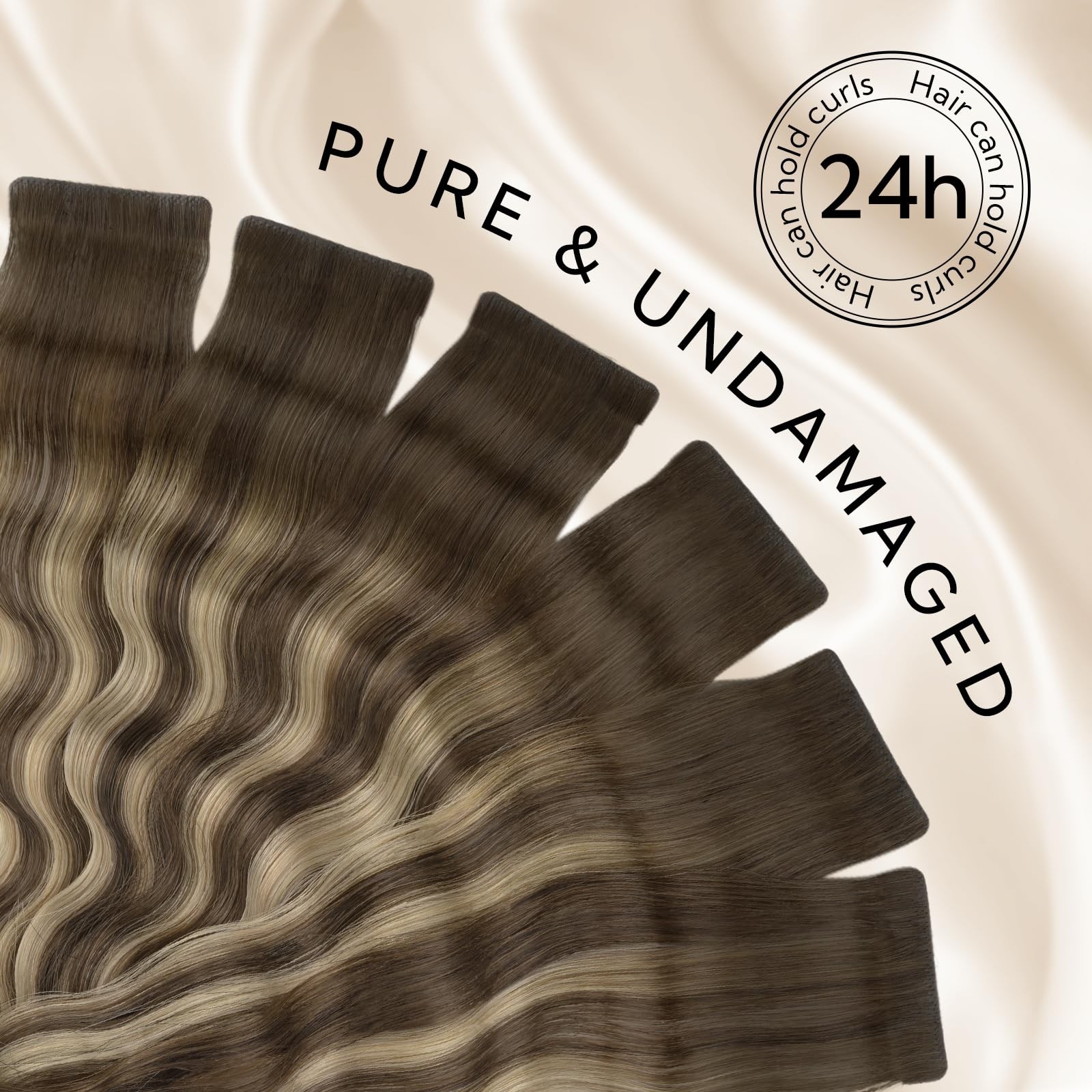 Hotbanana Invisi Edge Tape In Hair Extensions Human Hair 16Inch 50G 20Pcs