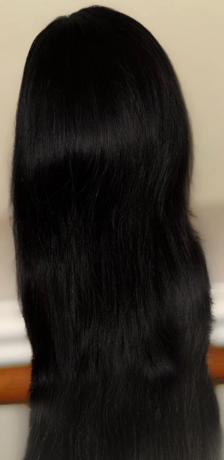 Brand New W/Tags,Beautiful,Jet Black,20 Inch,Straight,100% Human Hair,LF Wig