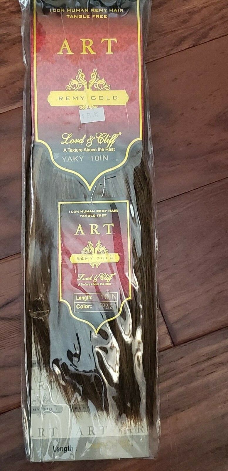 New Lord & Cliff 100% Human Hair Extension Remy Gold Art Yaky 10in FP2/27 $59