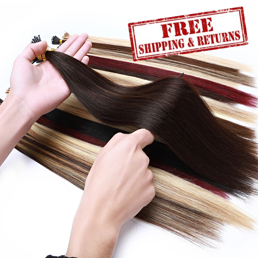 200G+ Thick 100% Remy Human Hair Extensions Nano Ring Micro Loop Beads Highlight