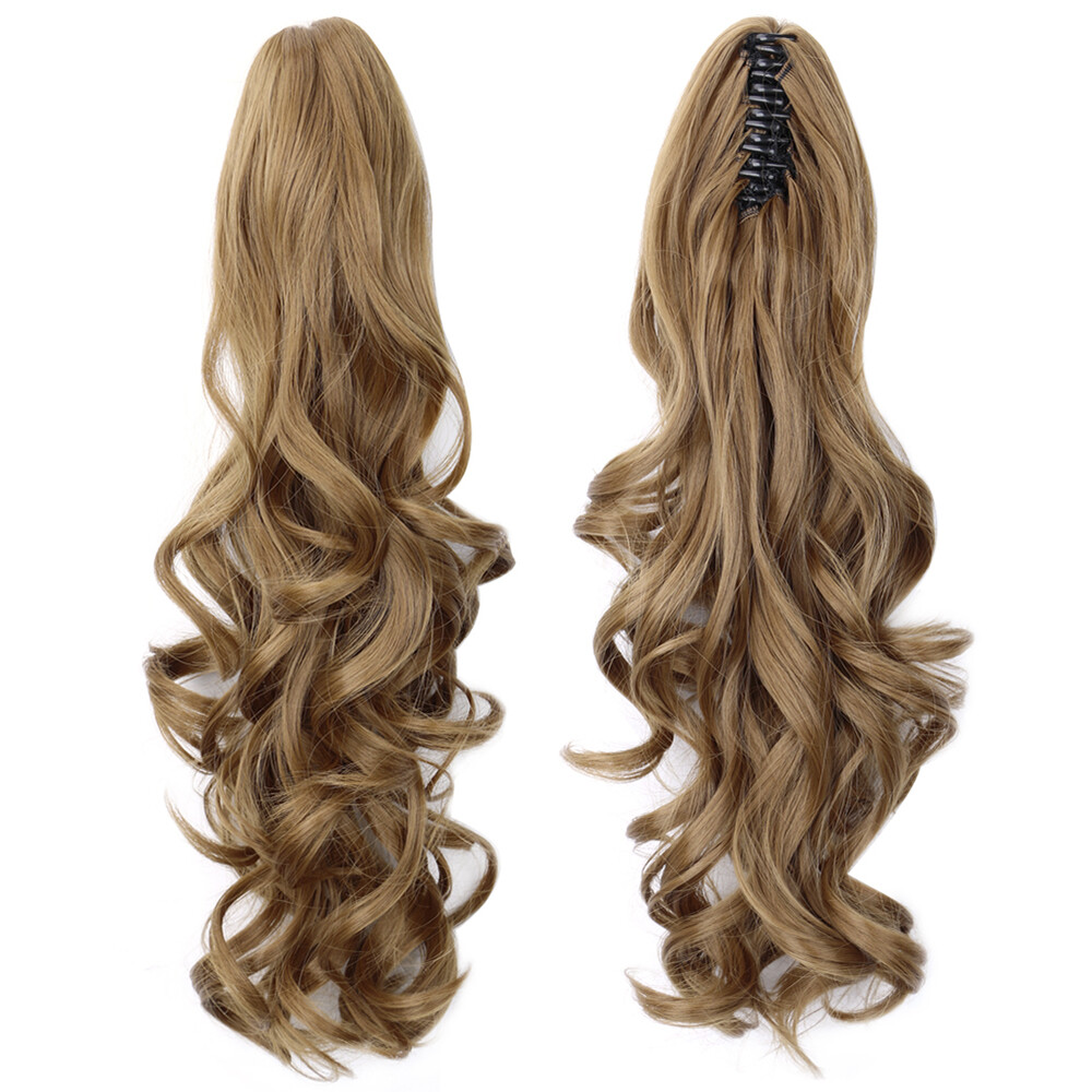 18″ Large Claw Ponytails Clip in Hairpieces Claw on Pony Tails Hair Extensions