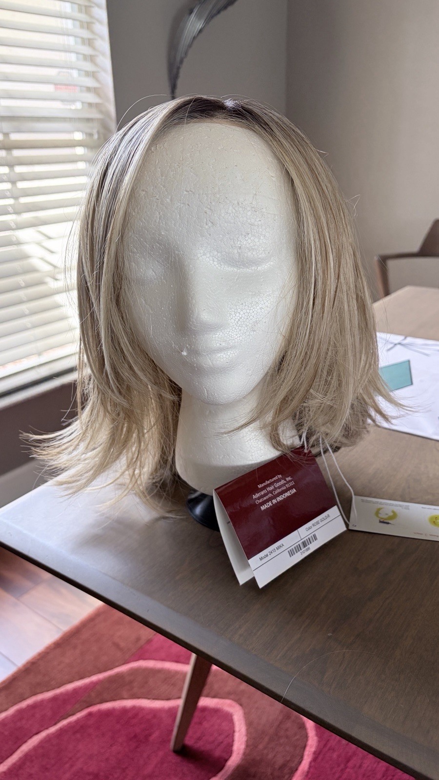 MIKA Rene of Paris Wig Lace Front Monopart Rose gold R NWT