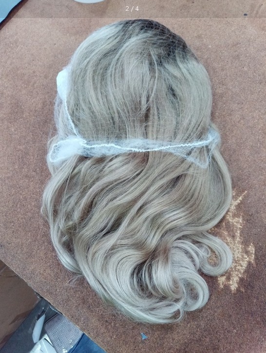 26Inch 13X4 Lace Front Wig Human Hair Ombre Highlight Blonde Wig