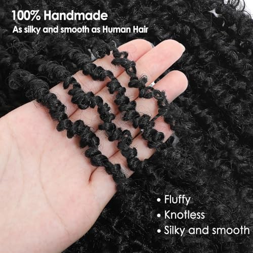 Yanky Twist Crochet Hair – 8 Inch-10 Inch-12 Inch 1B#-Natural Black