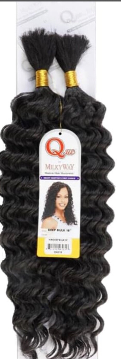 Boho Knotless 52” Braiding Hair + 18” Human Hair Deep Wave Bundles Boho 6 pack