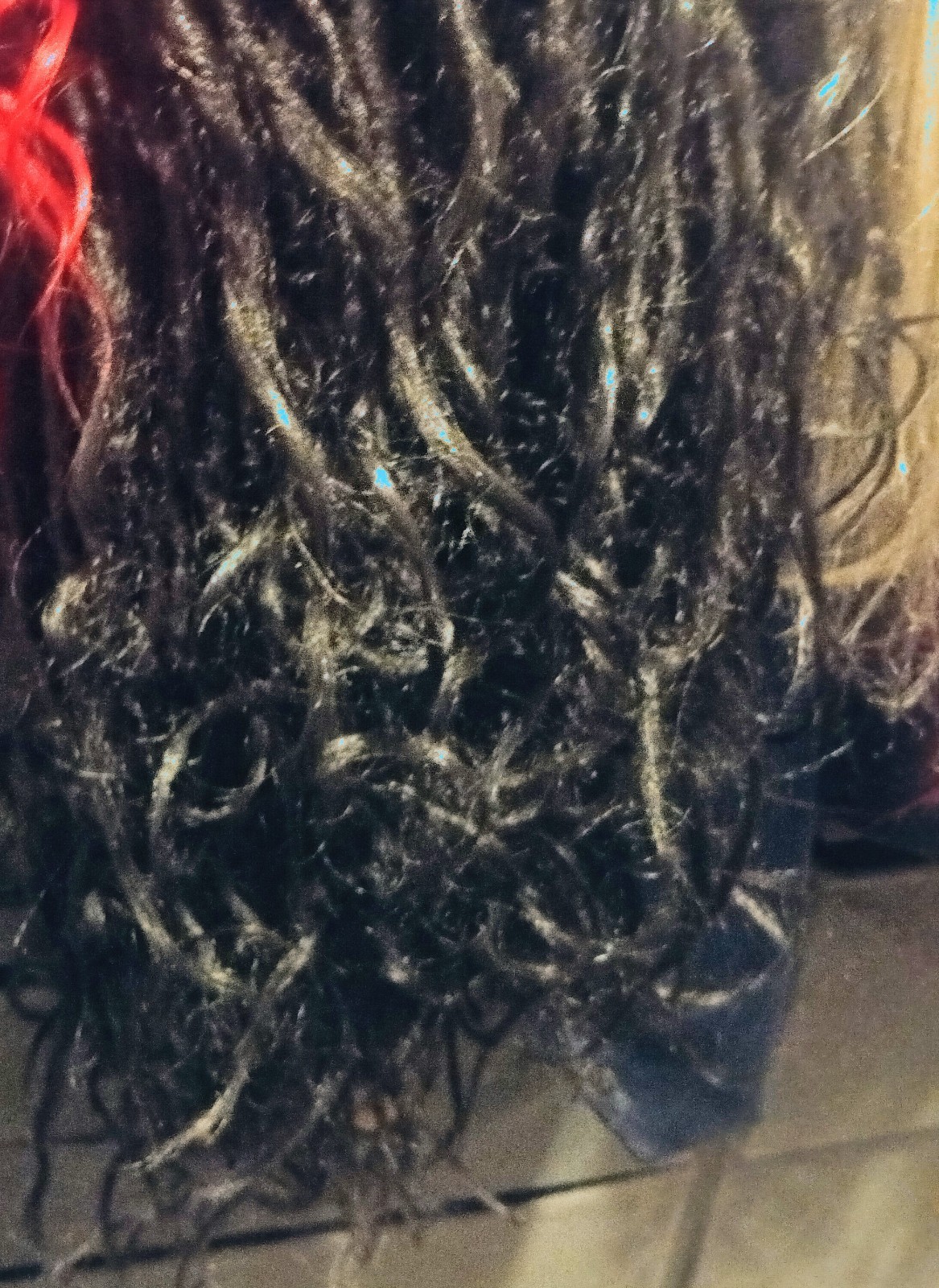 Human Hair Blend Full Lace Front Wig Long Curly, Heat-Resistant, Dark Brown