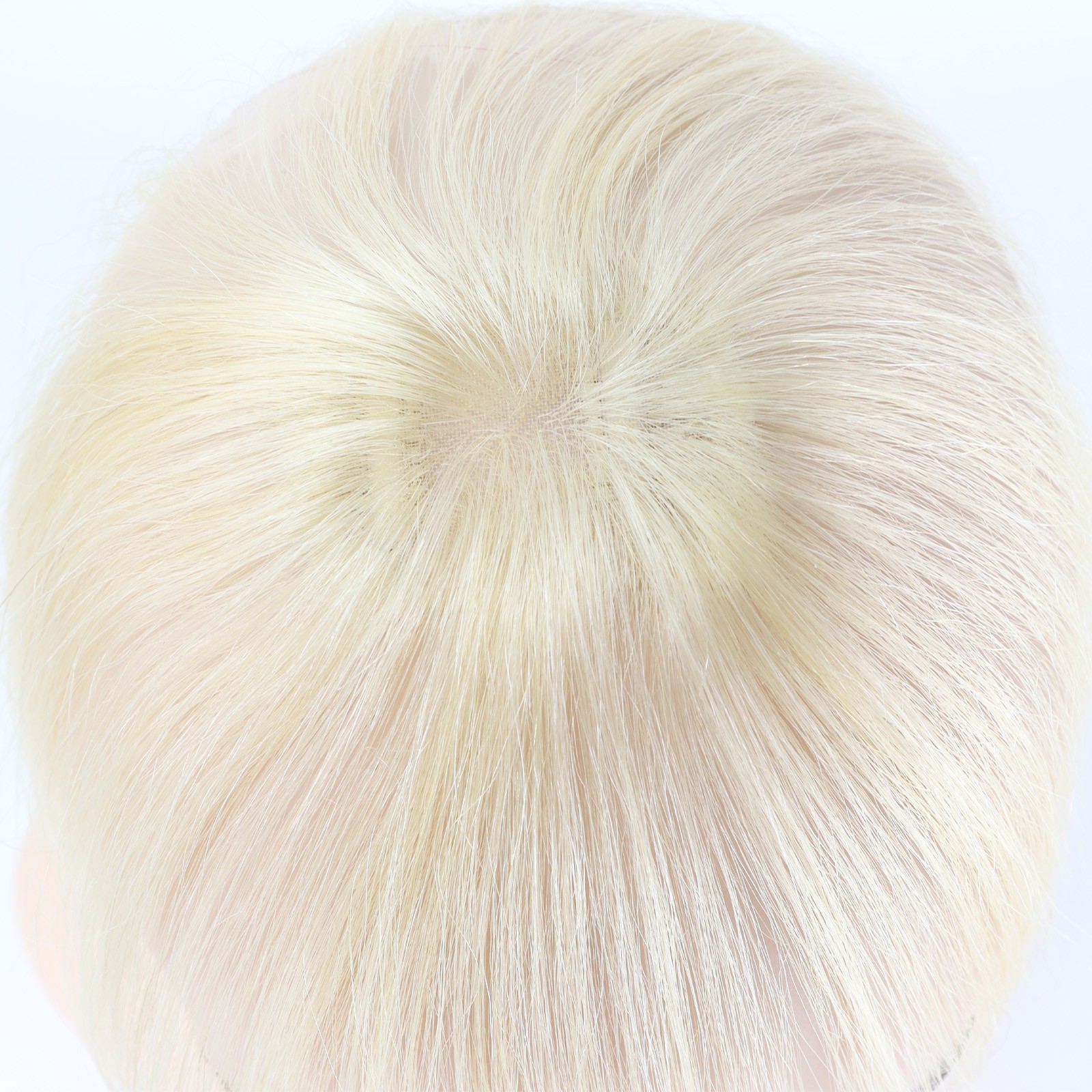 Short Hair Toppers For Women Natural Human Hair Extensions Mono Base Toupe