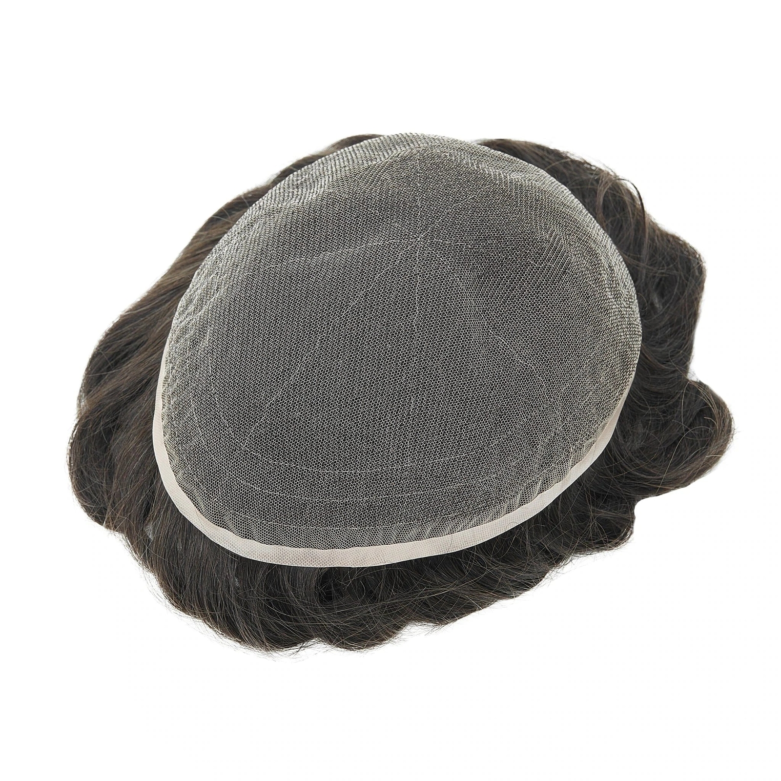 Breathable Men’s Toupee Full French Lace Base | Men’s French Lace Hairpieces
