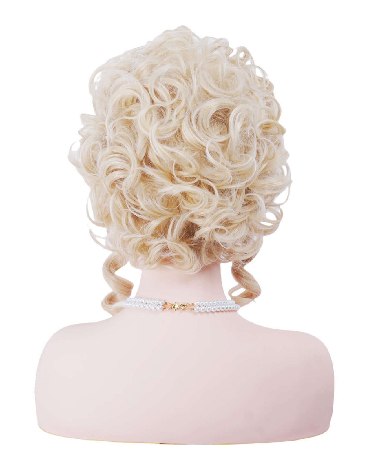 Short Wavy Blonde Big Bouffant Beehive Wig for Women 70s 80s Costume Party