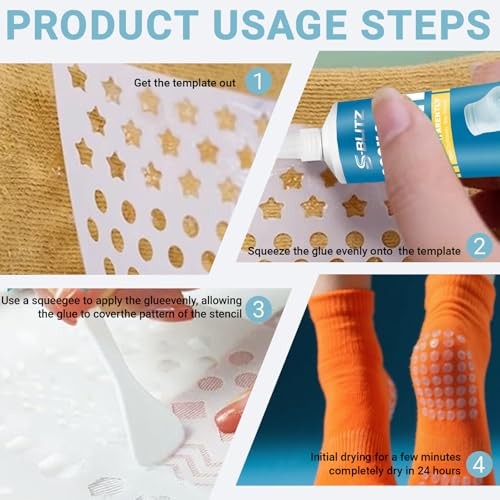 Sock Non – Slip Gel Kit, Fabric Glue for Socks, Non – Slip Dots for Socks &